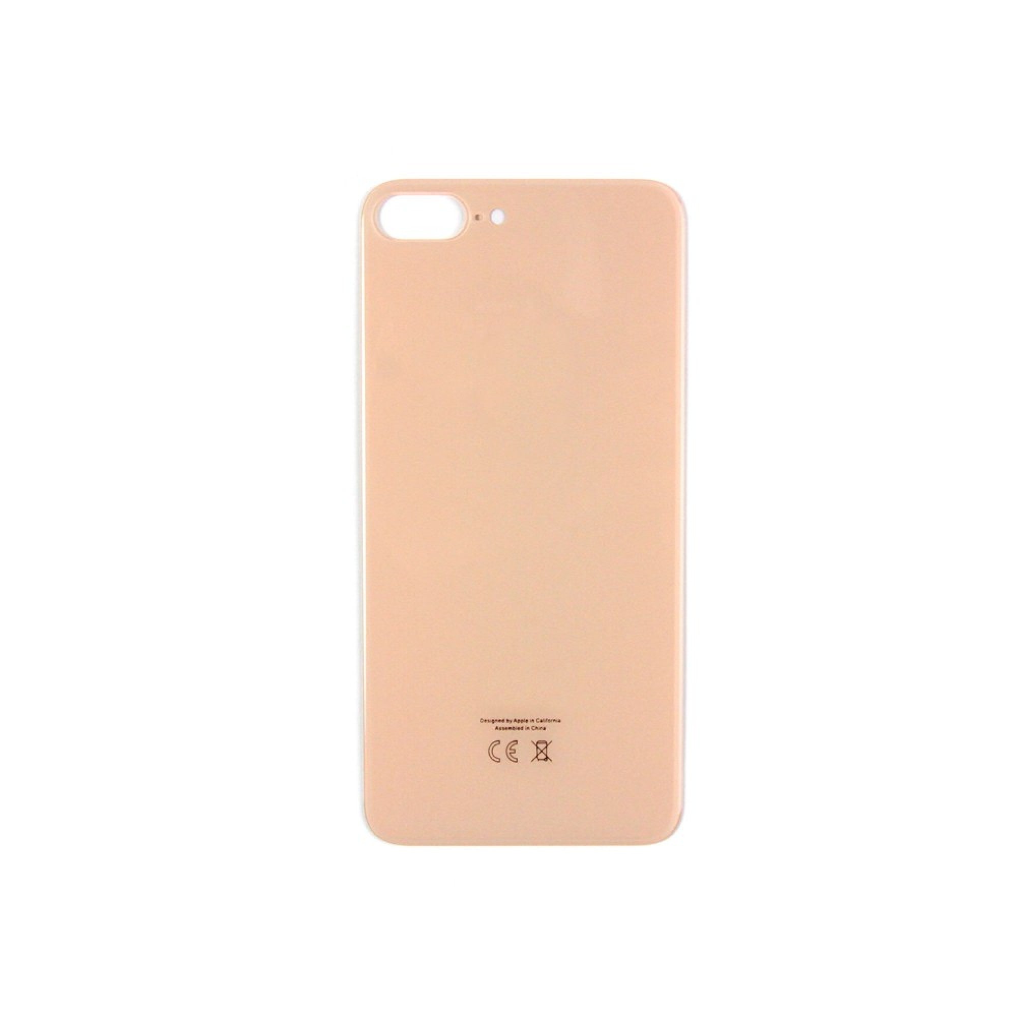 Vitre arrière iPhone 8 Plus Rose or Extra (Cadre caméra agrandi) - OEM