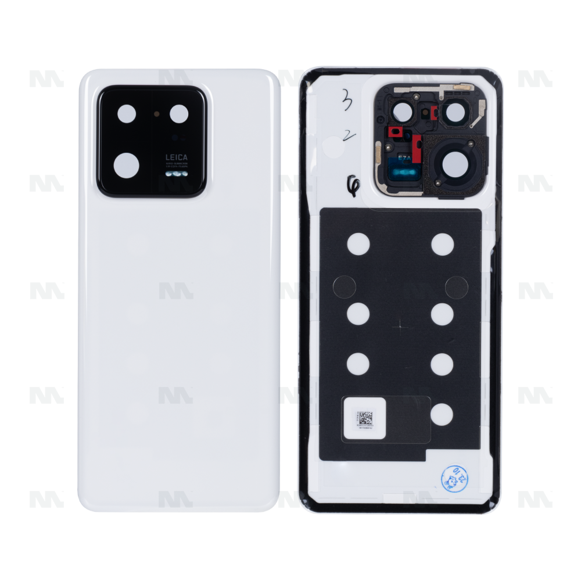 Vitre arrière Xiaomi 13 Pro (2210132G) Céramique Blanc avec lentille  - OEM