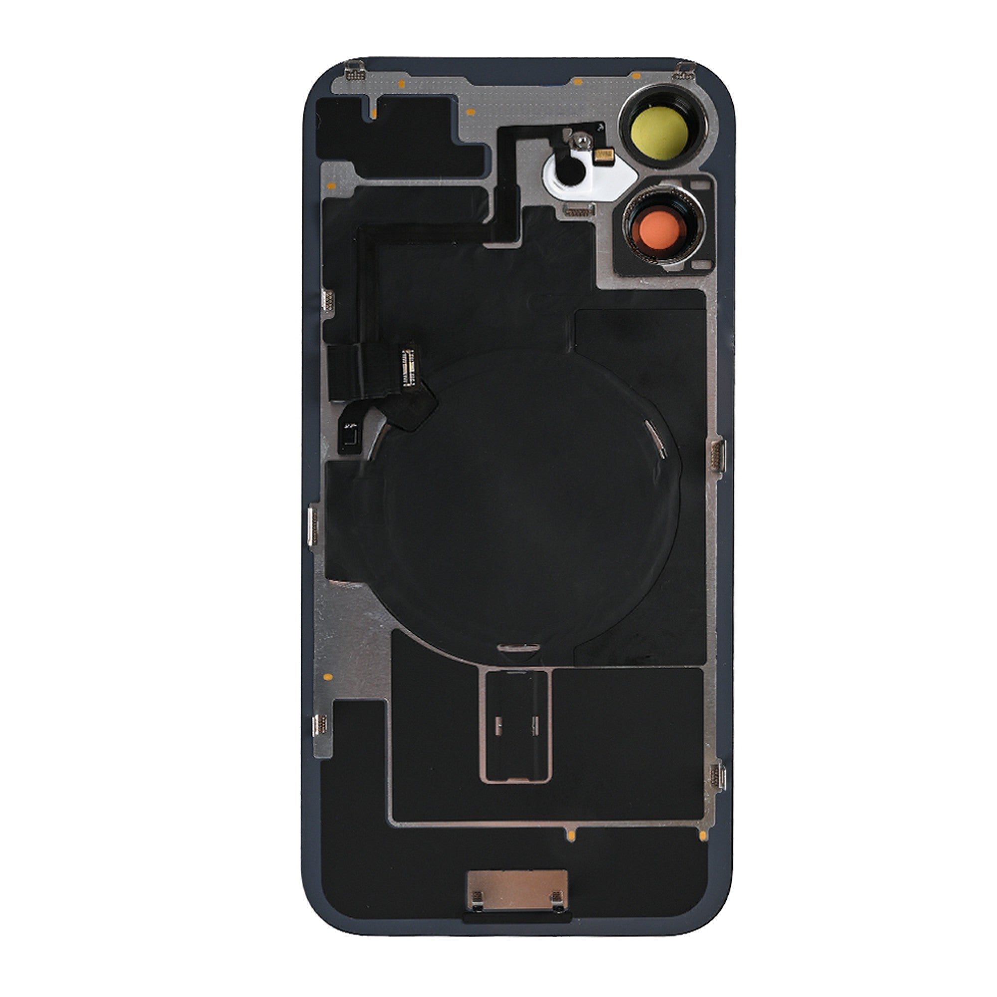 Vitre arrière iPhone 16 Plus avec NFC, cadre caméra agrandi Noir