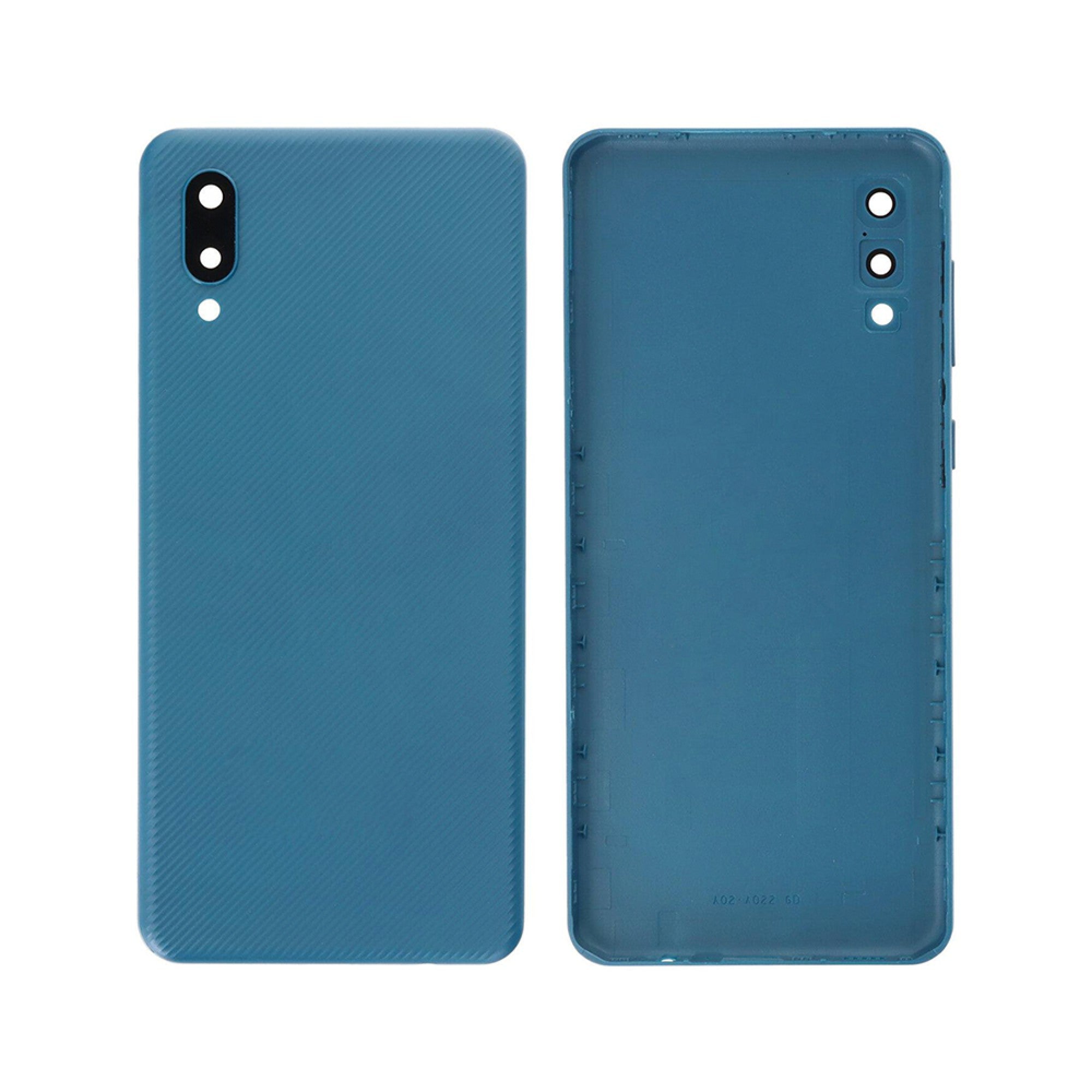 Vitre arrière Samsung Galaxy A02 A022F Bleue Avec Lentille - OEM