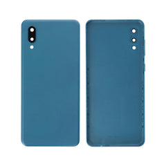 Vitre arrière Samsung Galaxy A02 A022F Bleue Avec Lentille - OEM