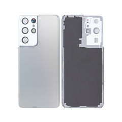 Vitre arrière Samsung Galaxy S21 Ultra 5G G998 Argent Avec lentille - OEM