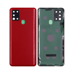 Vitre arrière Samsung Galaxy A21s A217F Rouge avec lentille – OEM