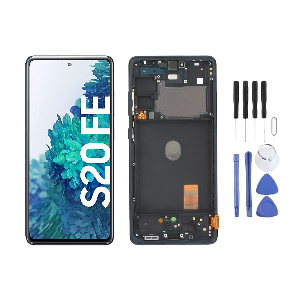 Chassis + Ecran LCD + Vitre pour Samsung Galaxy S20 FE 5G (G781) + Kit d'outils