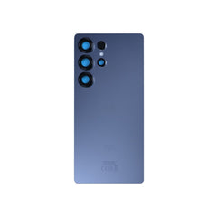Vitre arrière Original Samsung Galaxy S25 Ultra (S938) Bleu Argenté Titane avec Lentille