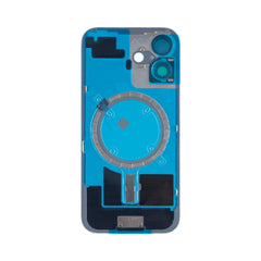 Vitre arrière iPhone 16 sans NFC, cadre caméra agrandi Bleu Sarcelle
