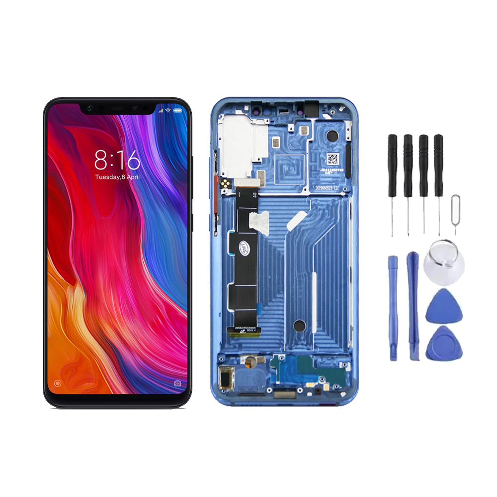 Chassis + Ecran LCD + Vitre pour Xiaomi Mi 8 + Kit d'outils