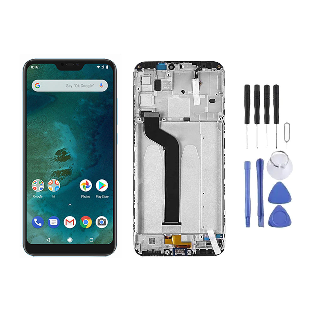 Chassis + Ecran LCD + Vitre pour Xiaomi Mi A2 Lite / Redmi 6 Pro + Kit d'outils