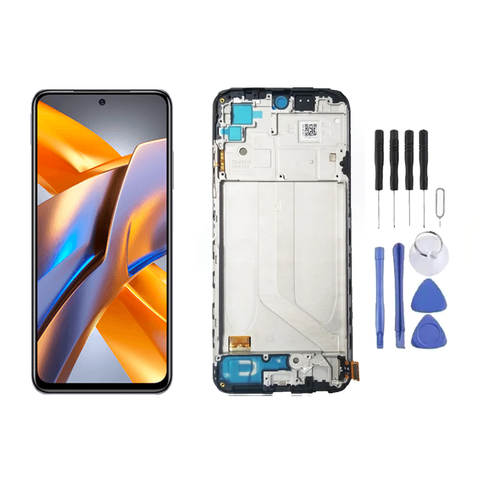 Chassis +  Ecran LCD + Vitre pour Xiaomi Poco M5S + Kit d'outils