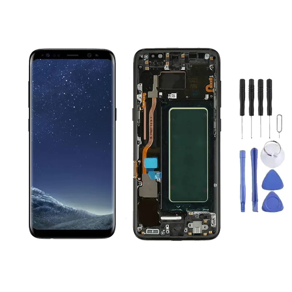 Chassis + Ecran LCD + Vitre pour Samsung Galaxy S8+ (G955) + Kit d'outils