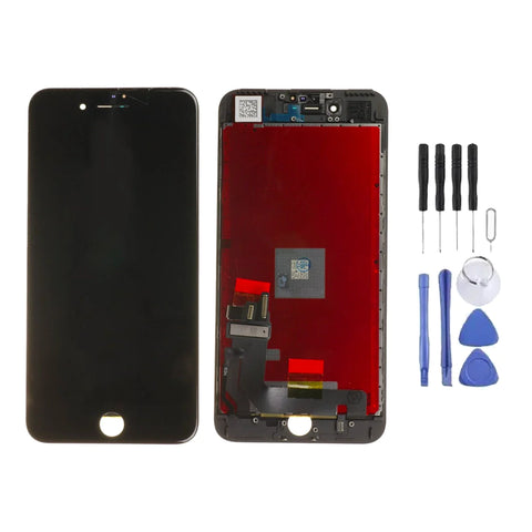 Ecran LCD + Vitre pour Apple iPhone 7+ Noir + Kit d'outils