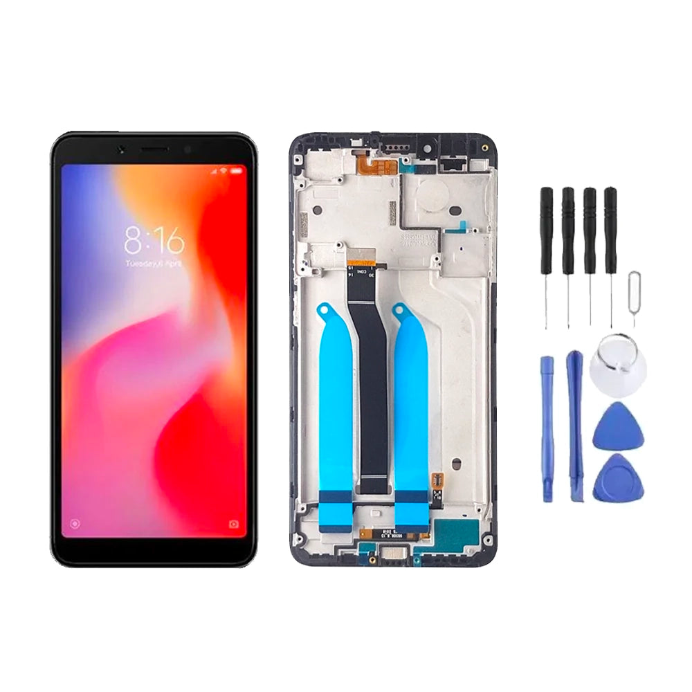 Chassis + Ecran LCD + Vitre pour Xiaomi Redmi 6 + Kit d'outils