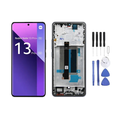 Chassis + Ecran LCD AMOLED + Vitre pour Xiaomi Redmi Note 13 Pro Plus + Kit d'outils