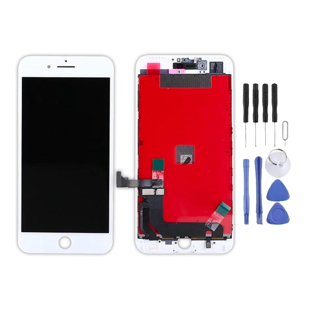 Ecran LCD + Vitre pour Apple iPhone 7+ Blanc + Kit d'outils