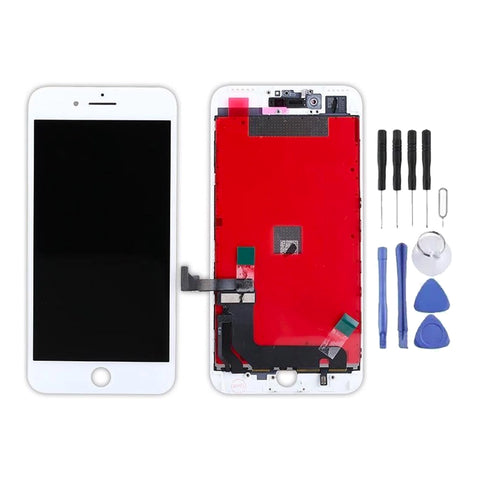 Ecran LCD + Vitre pour Apple iPhone 7+ Blanc + Kit d'outils