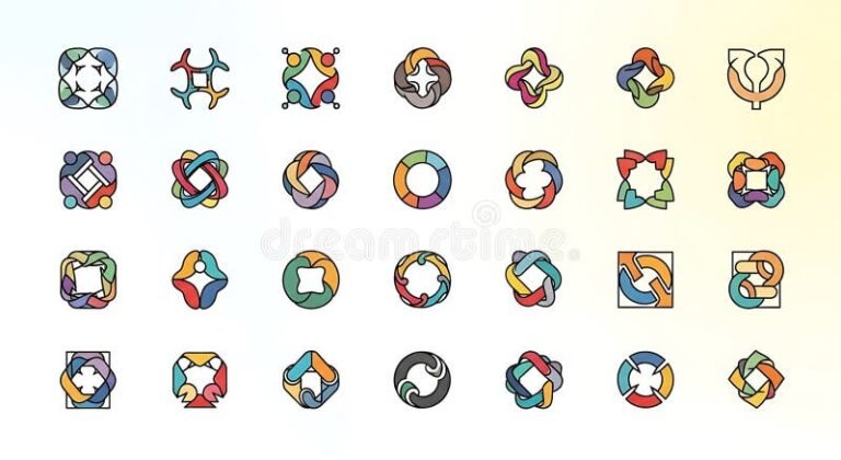 Comment Choisir Un Logo PNG Adapté Pour Votre Site Web 2 collection de logos colores modernes sur fond blanc